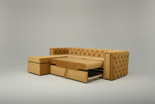 Coltar Extensibil cu sezlong Chesterfield Studio, dimensiune pe comanda, peste 100 culori disponibile