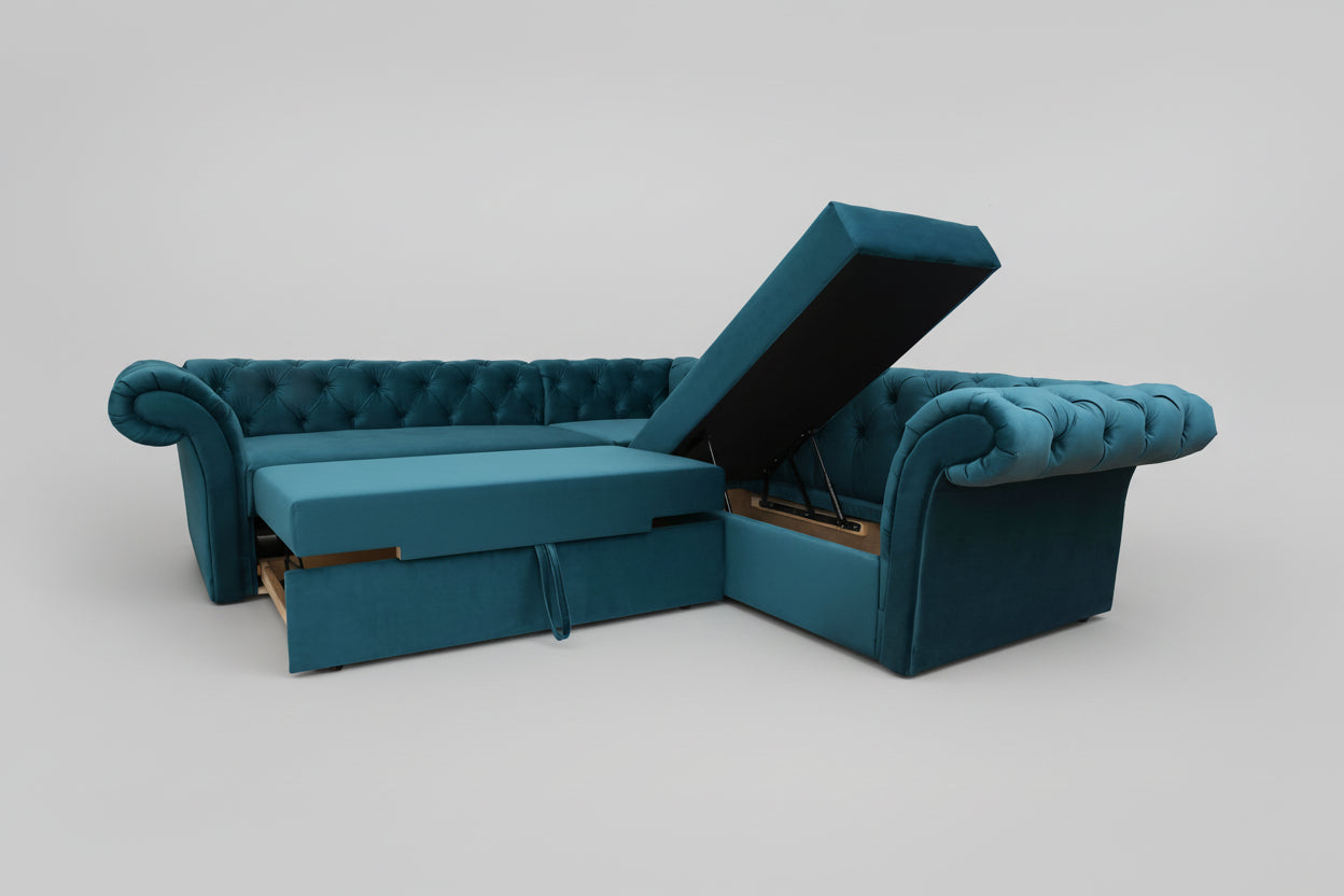 Coltar Extensibil Chesterfield, dimensiune pe comanda, peste 100 culori disponibile