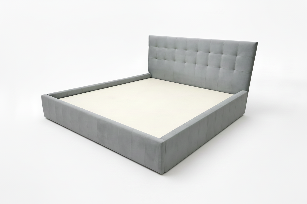 Pat tapitat cu lada depozitare Della - SofaMix.ro