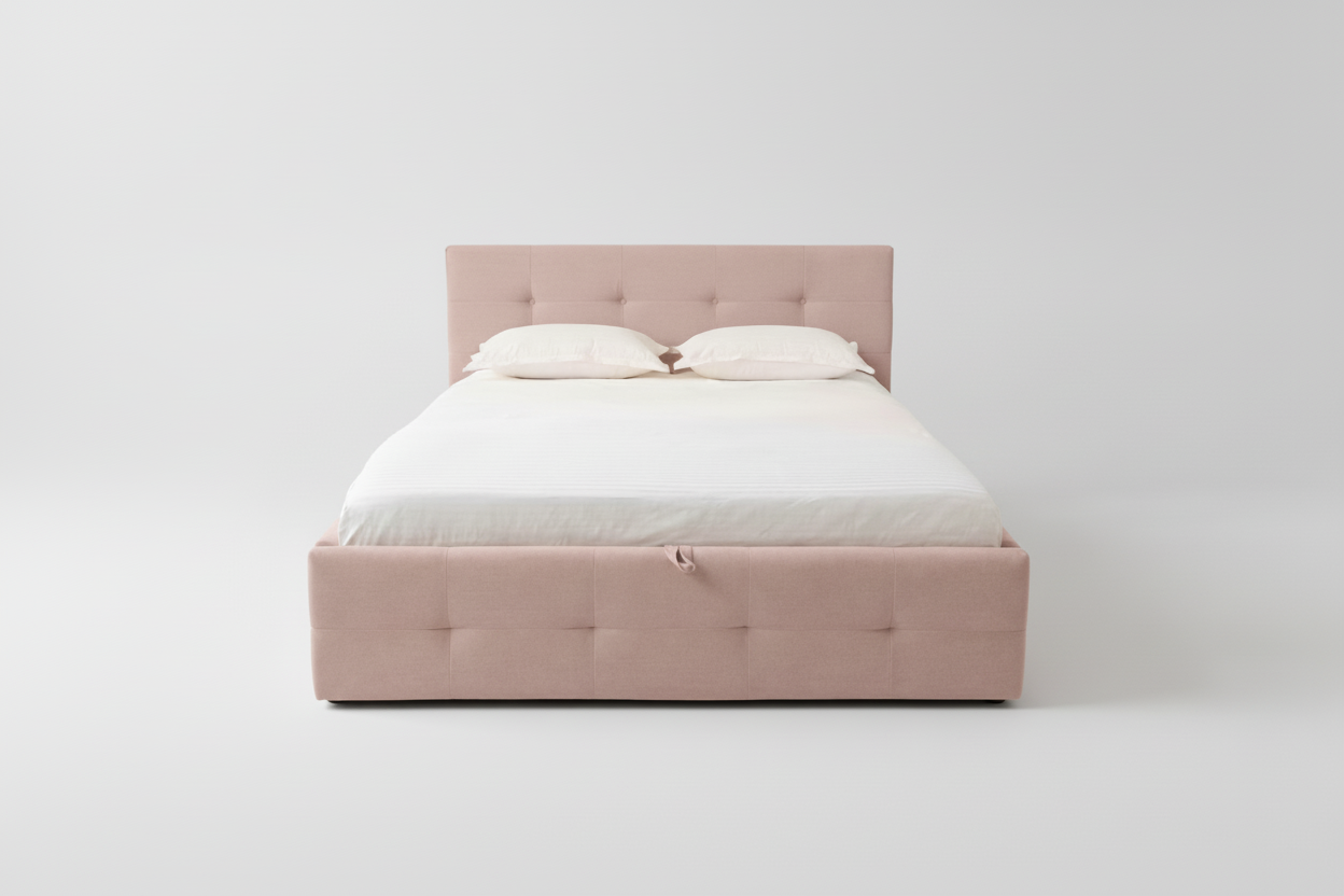 Pat tapitat cu lada depozitare Iris - SofaMix.ro