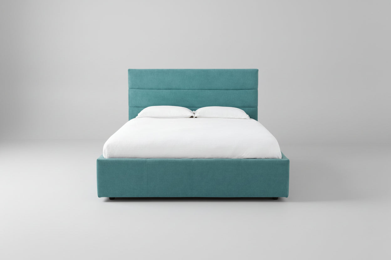 Pat tapitat cu lada depozitare Olivia - SofaMix.ro