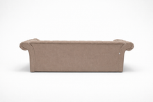 Canapea extensibila Chesterfield, 3 locuri, la comanda, 100+ culori, cu picioare