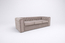 Canapea extensibila Chesterfield Studio, 3 locuri, la comanda, 100+ culori