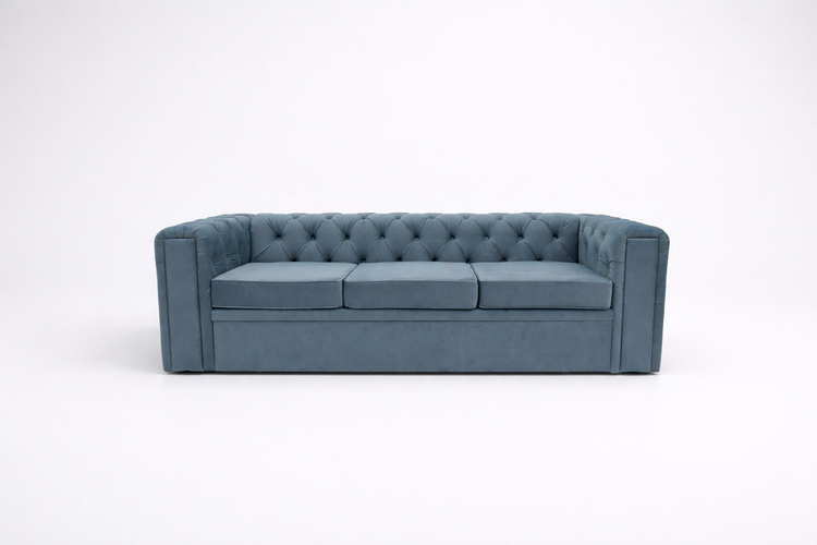Canapea extensibila Chesterfield Studio, 3 locuri, la comanda, 100+ culori