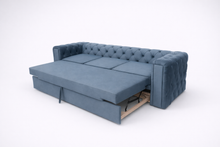 Canapea extensibila Chesterfield Studio, 3 locuri, la comanda, 100+ culori