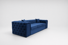 Canapea extensibila Chesterfield Studio, 3 locuri, la comanda, 100+ culori