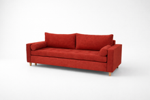 Canapea extensibila Monaco, 3 locuri, lada depozitare, peste 100 culori disponibile, dimensiune pe comanda de la 210x95cm