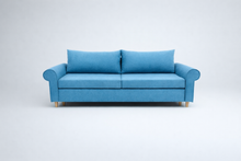 Canapea extensibila Yara, 3 locuri, la comanda, 100+ culori, cu picioare