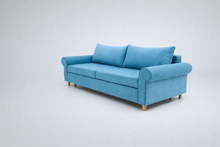 Canapea extensibila Yara, 3 locuri, la comanda, 100+ culori, cu picioare