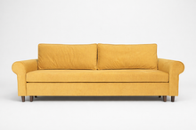 Canapea extensibila Yara 2, pe comandă, 3 locuri, lada depozitare, peste 100 culori disponibile, dimensiune de la 220x95cm