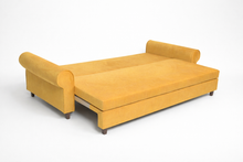 Canapea extensibila Yara 2, pe comandă, 3 locuri, lada depozitare, peste 100 culori disponibile, dimensiune de la 220x95cm