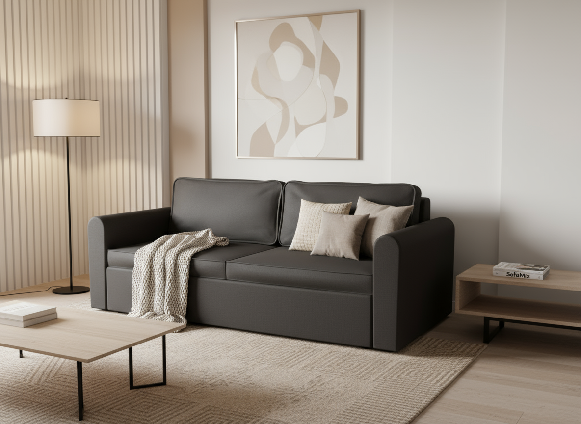 Canapea extensibila Alison, 3 locuri, la comanda, 100+ culori