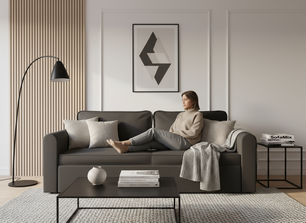 Canapea extensibila Alison, 3 locuri, la comanda, 100+ culori