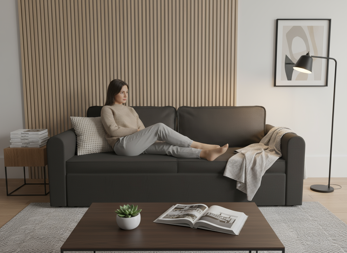 Canapea extensibila Alison, 3 locuri, la comanda, 100+ culori