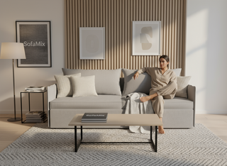 Canapea extensibila Amina, 3 locuri, la comanda, 100+ culori