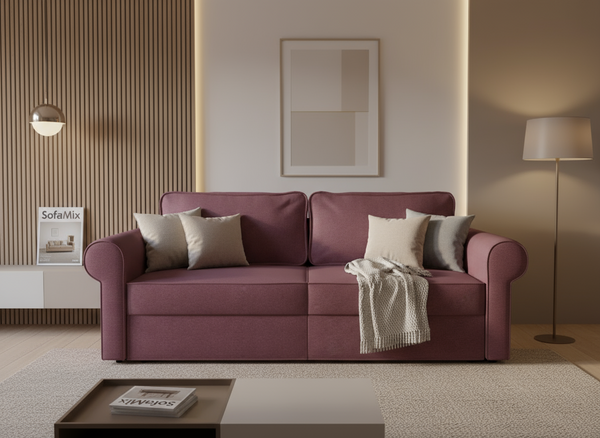 Canapea extensibila Annie, 3 locuri, la comanda, 100+ culori