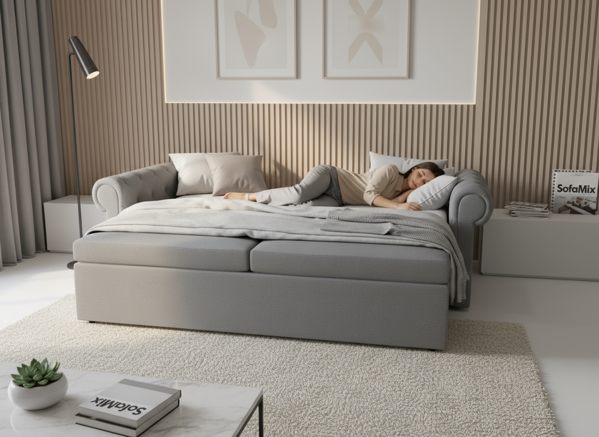 Canapea extensibila Ariah, 3 locuri, la comanda, 100+ culori