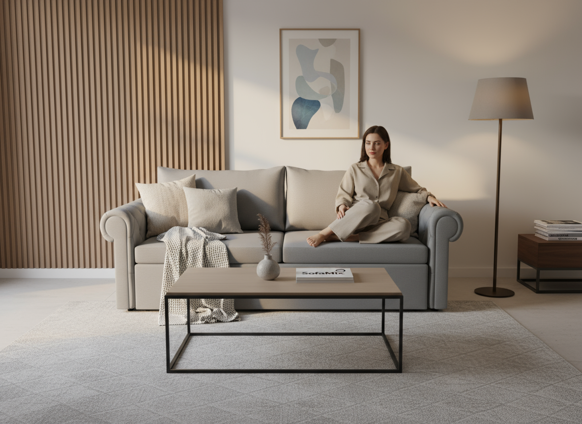 Canapea extensibila Ariah, 3 locuri, la comanda, 100+ culori