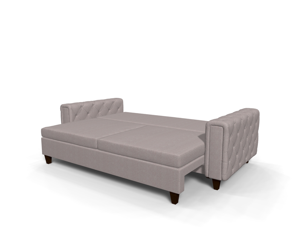 Canapea extensibila Armani, 3 locuri, la comanda, 100+ culori, cu picioare