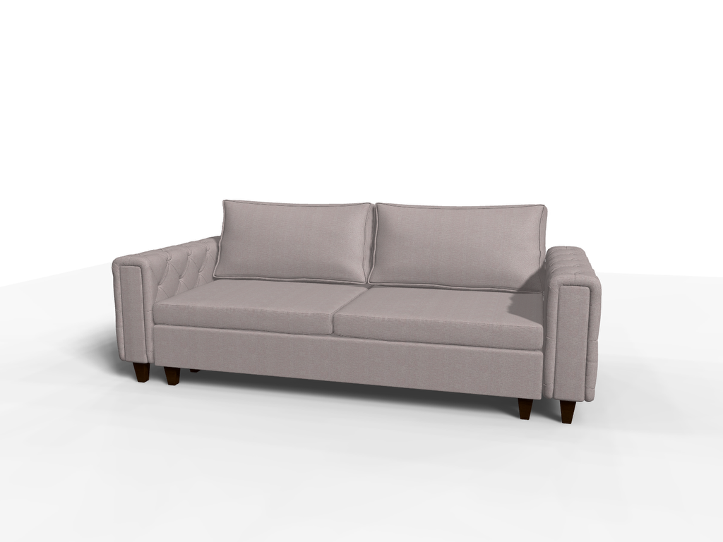 Canapea extensibila Armani, 3 locuri, la comanda, 100+ culori, cu picioare