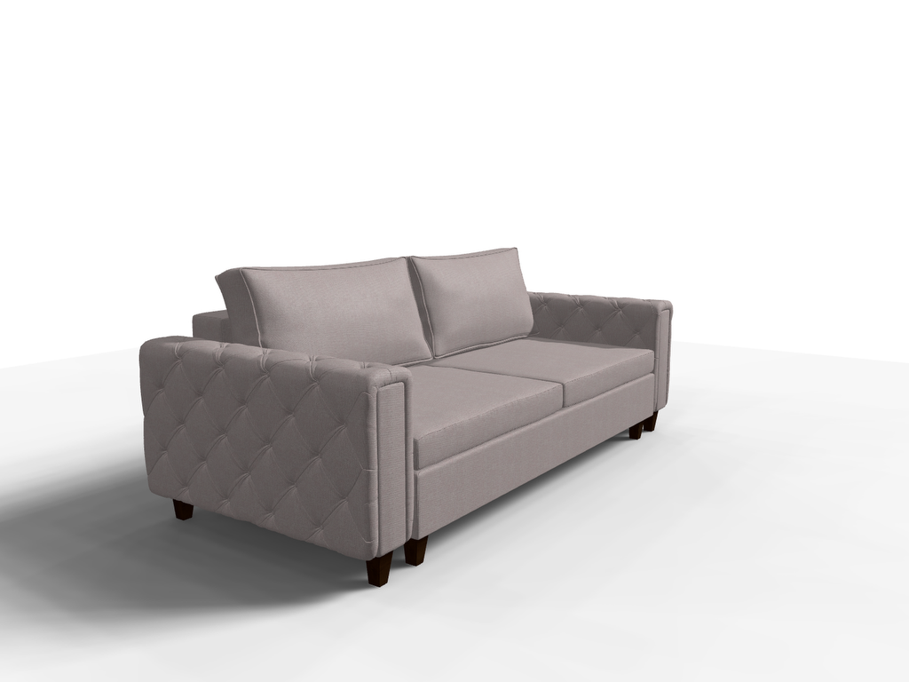 Canapea extensibila Armani, 3 locuri, la comanda, 100+ culori, cu picioare