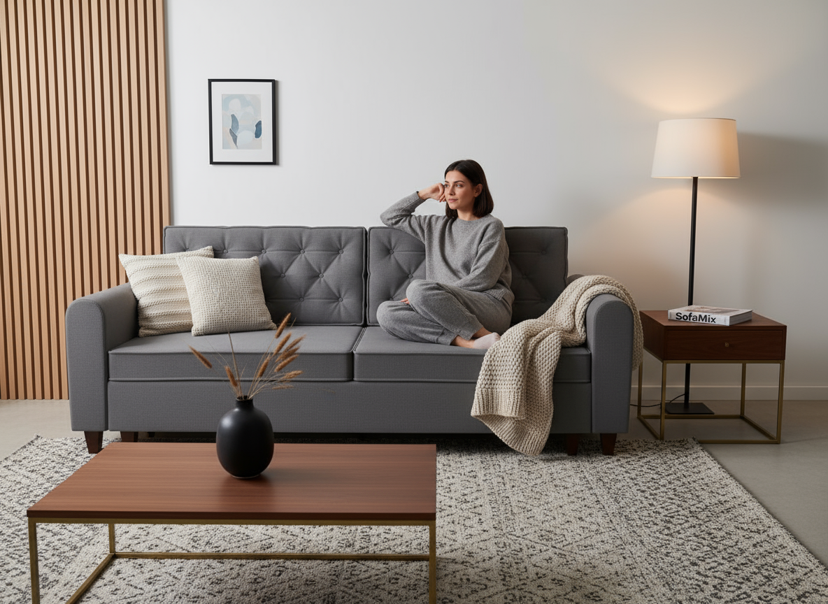 Canapea extensibila Florence, 3 locuri, la comanda, 100+ culori, cu picioare