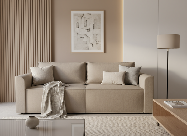 Canapea extensibila Heidi, 3 locuri, la comanda, 100+ culori