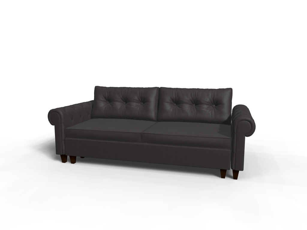 Canapea extensibila Jovie, 3 locuri, la comanda, 100+ culori, cu picioare