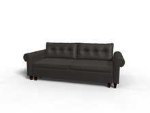 Canapea extensibila Jovie, 3 locuri, la comanda, 100+ culori, cu picioare - SofaMix.ro