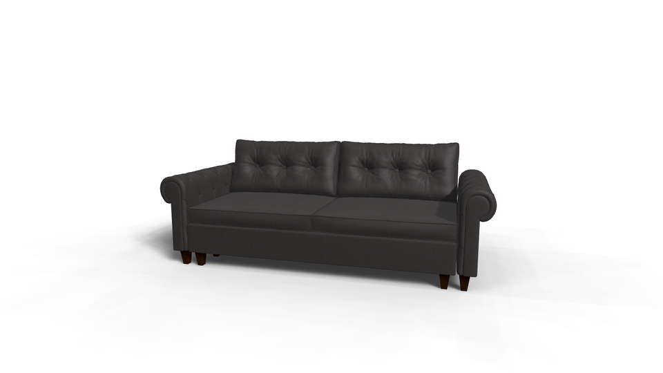 Canapea extensibila Jovie, 3 locuri, la comanda, 100+ culori, cu picioare