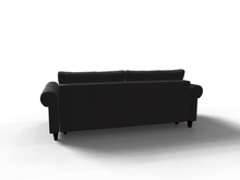 Canapea extensibila Jovie, 3 locuri, la comanda, 100+ culori, cu picioare - SofaMix.ro