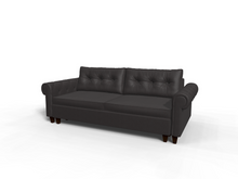 Canapea extensibila Jovie, 3 locuri, la comanda, 100+ culori, cu picioare - SofaMix.ro