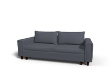 Canapea extensibila Lexi, 3 locuri, la comanda, 100+ culori, cu picioare - SofaMix.ro