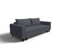 Canapea extensibila Lexi, 3 locuri, la comanda, 100+ culori, cu picioare - SofaMix.ro