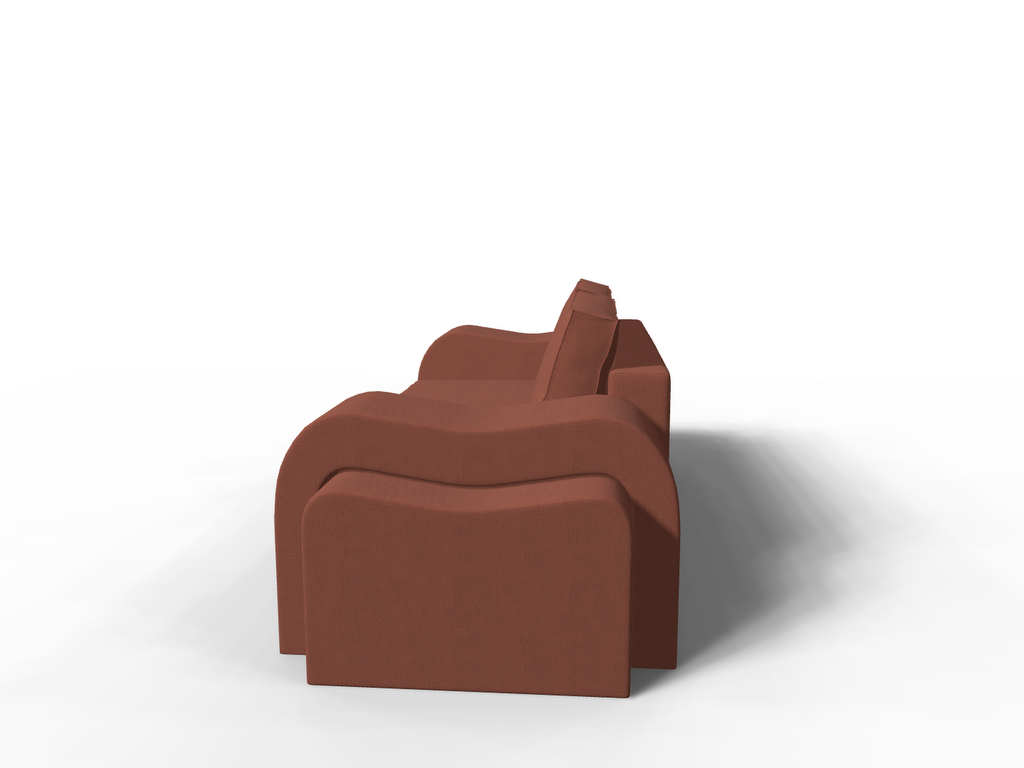 Canapea extensibila Lillie, 3 locuri, la comanda, 100+ culori, cu picioare