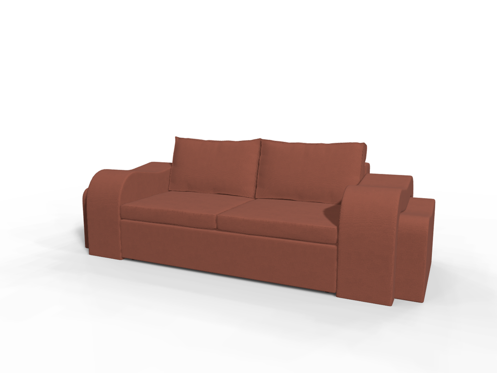 Canapea extensibila Lillie, 3 locuri, la comanda, 100+ culori, cu picioare