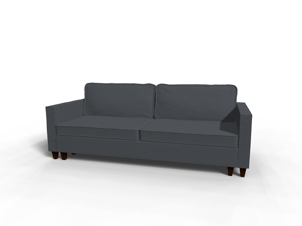 Canapea extensibila Margot, 3 locuri, la comanda, 100+ culori, cu picioare