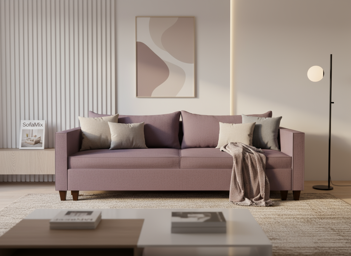 Canapea extensibila Oakley, 3 locuri, la comanda, 100+ culori, cu picioare