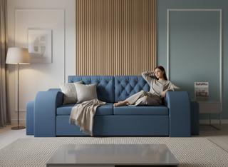 Canapea extensibila Remy, 3 locuri, la comanda, 100+ culori