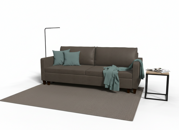 Canapea extensibila Ruby, 3 locuri, la comanda, 100+ culori, cu picioare