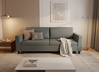 Canapea extensibila Skye, 3 locuri, la comanda, 100+ culori, cu picioare