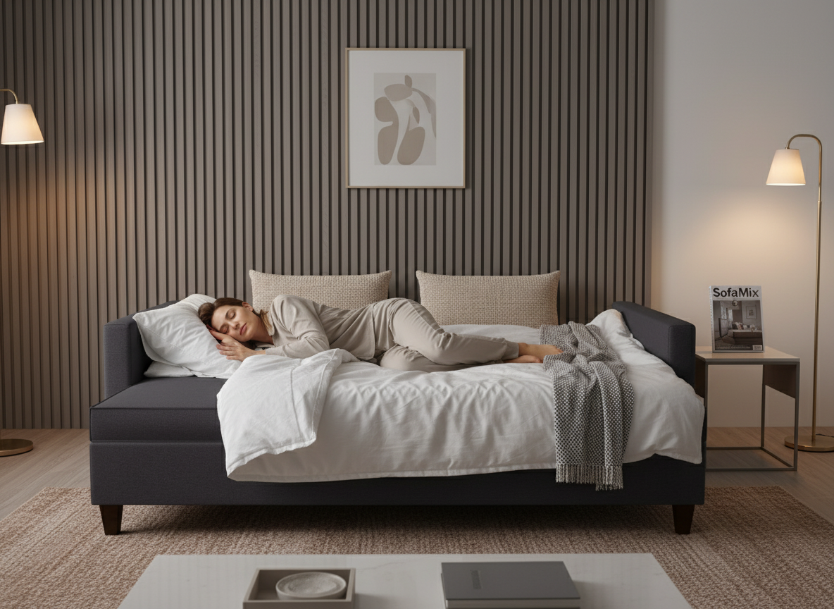 Canapea extensibila Valentina, 3 locuri, la comanda, 100+ culori, cu picioare