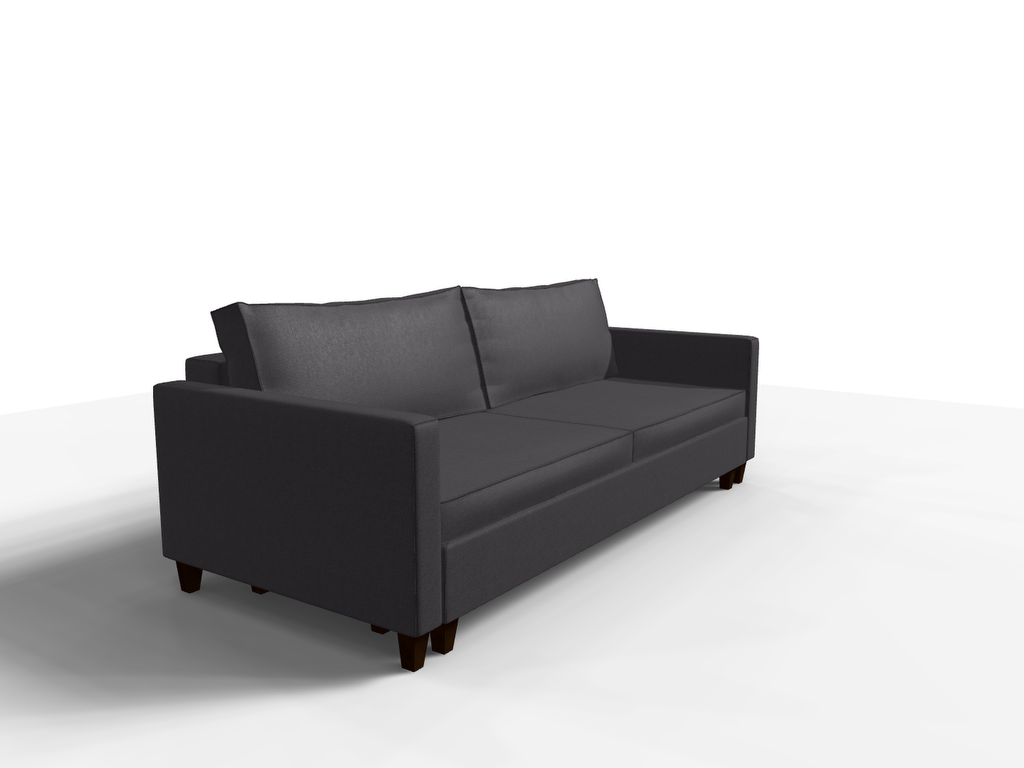 Canapea extensibila Valentina, 3 locuri, la comanda, 100+ culori, cu picioare