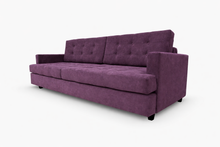 Canapea extensibila Aurora, 3 locuri, lada depozitare, peste 100 culori disponibile, dimensiune pe comanda de la 210x95cm