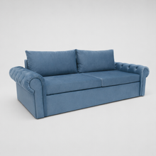 Canapea extensibila Chester Round, 3 locuri, lada depozitare, peste 100 culori disponibile, dimensiune pe comanda de la 210x95cm