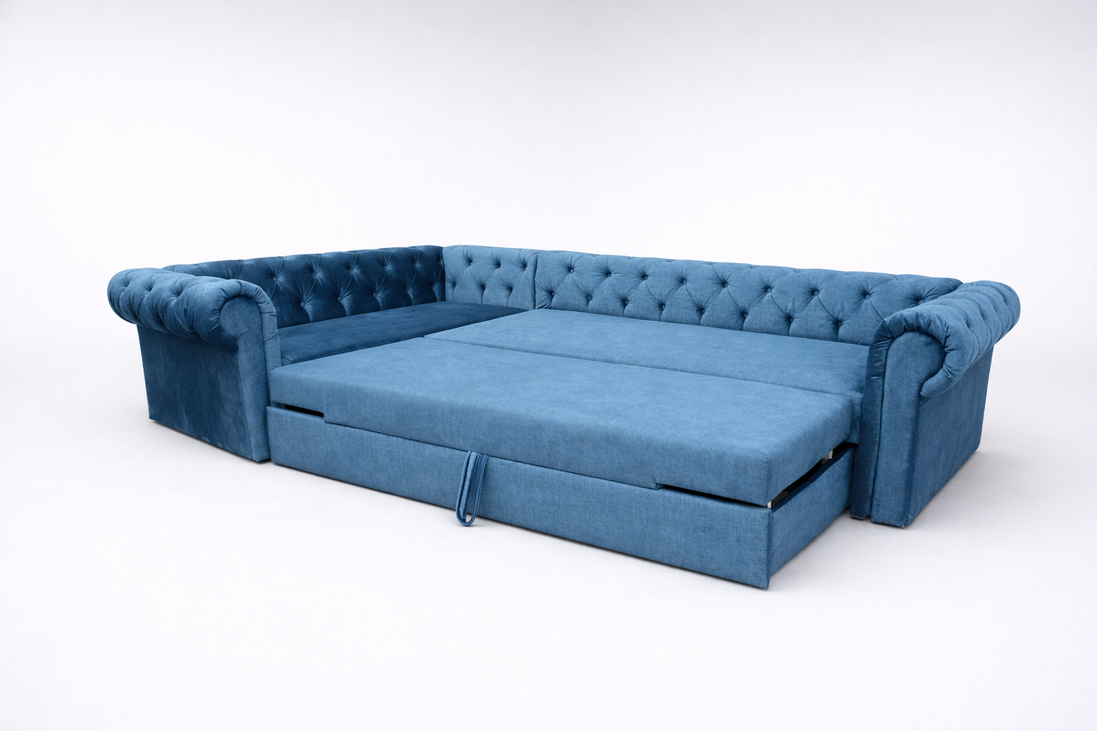 Coltar extensibil Chesterfield Round, pe comanda, 100+ culori