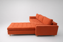 Coltar extensibil Monaco cu sezlong, pe comanda, 100+ culori, cu picioare