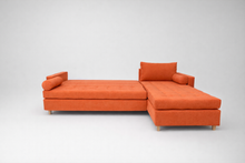 Coltar extensibil Monaco cu sezlong, pe comanda, 100+ culori, cu picioare