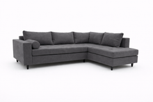 Coltar extensibil Monaco cu sezlong, pe comanda, 100+ culori, cu picioare