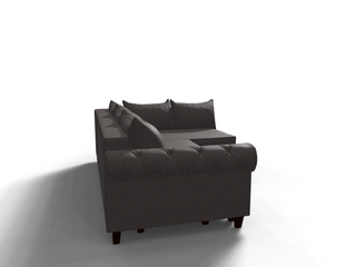 Coltar extensibil Abby park 3 fara insula, la comanda, 100+ culori, cu picioare